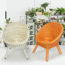 Rattan chair Indonesian rattan rattan chair Flat rattan leisure chair shoe change rattan chair Natural primary color adult childrens rattan chair