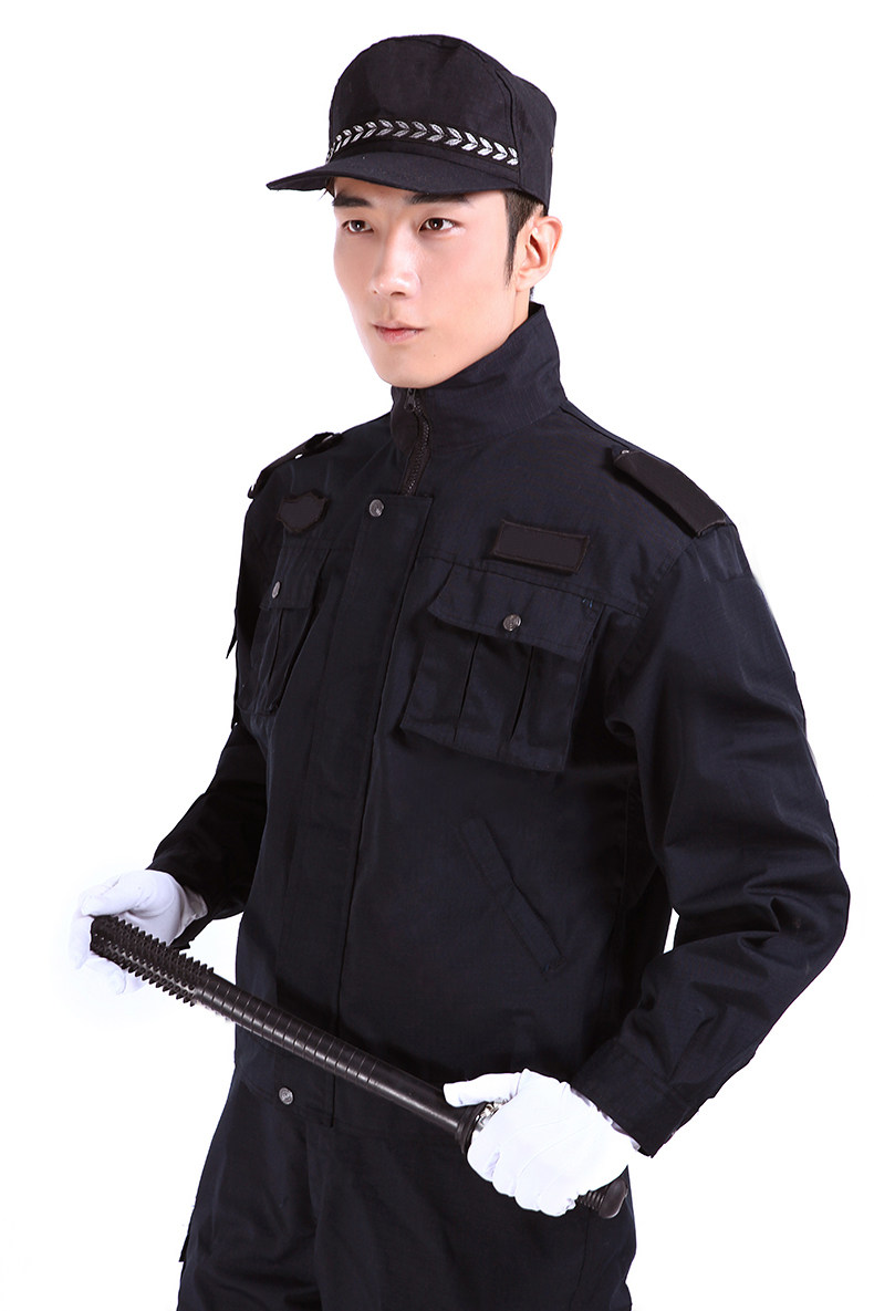 【堡狮轮旗舰店】长袖保安服春秋套装作训服冬装黑色物业保安制服特训
