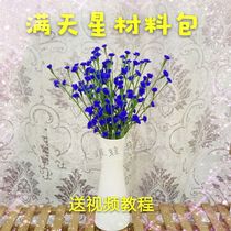 Big-eyed frog handmade gypsophila bouquet wool crochet diy hand-made gift homemade material bag