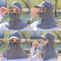 Summer riding sunscreen mask full-face female anti-ultraviolet face cover neck protection electric car masked sunshade headgear hat