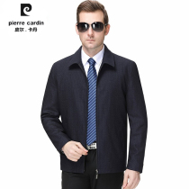 Pierre Cardin Spring and Autumn new non-iron loose middle-aged dad business casual mens jacket coat brand mens clothing
