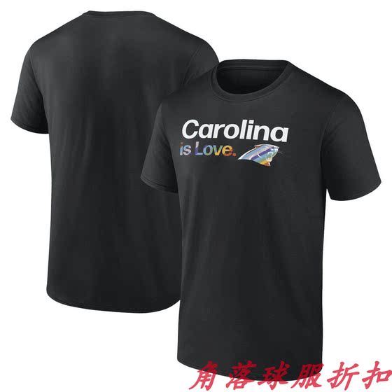 NFL 티셔츠 축구 유니폼 Carolina Panthers 남자의 짧은팔 팬 저지 NFL 티셔츠 축구 유니폼 Carolina Panthers 남자의 짧은팔 팬 저지