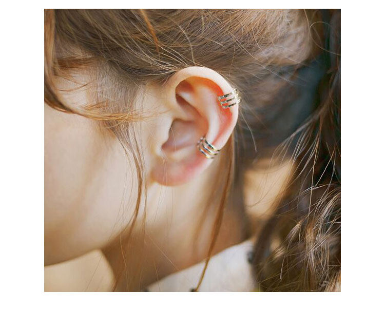 925纯银耳骨夹无耳洞男女通用情侣u型耳夹日韩国假耳环超酷耳骨钉