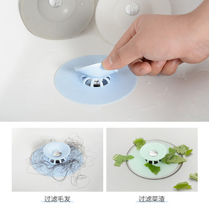 下水道防臭盖子硅胶芯地漏塞卫生间浴室防蟑螂防臭塞地漏盖 圆形
