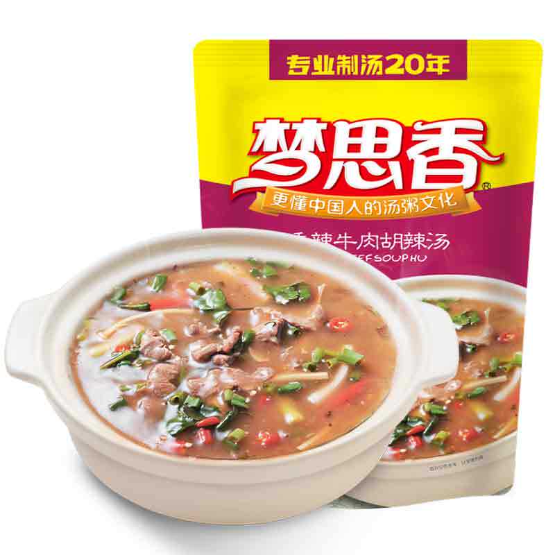 梦思香 秘制香辣牛肉胡辣汤正宗胡辣汤料包速食汤带酱包 270g袋