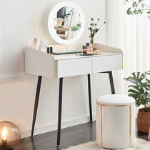 Light luxury solid wood dressing table feeling 2021 new net red makeup stool combination simple modern slate makeup table