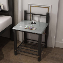 Simple and modern residential fashion stainless steel European style black and white wrought iron bedside table