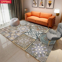 Ground mat large area light and luxurious Nordic ins thousands bird lattice Living room Modern sofa tea table blanket Home Bedroom Bedside Blanket