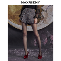 MAXRIENY new retro color chunky high waist straight pants slim wide leg shorts womens all-match
