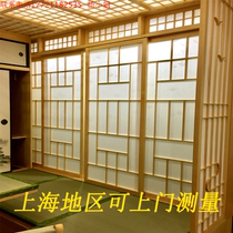Russian camphor pine and room storage floor cabinet Wardrobe bookcase Lattice door Tatami mat Fosma door deposit