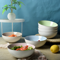 Nordic ins minimalist vegetable bowl home restaurant Daily ceramic noodle bowl ramen bowl salad bowl big soup bowl blemish