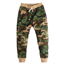 Nuclear explosion rides Halley to eat Beijing Bogo same pure cotton loose loose loose loose camouflage sports long trousers