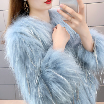 Flow Su Fur Coats Women Haining Real Fur Weave Fashion 2022 New Winter Cute Young Fur Furry