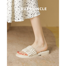 Slippers women Summer outwear 2022 New fairy fashion 100 hitch flat-bottomed anti-slip beach lined with cool drag