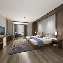 Hotel bed hotel furniture standard room bed custom single double room king bed clothes TV cabinet homestay master bedroom home