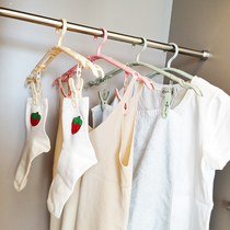 New travel portable folding hanger with clip folding drying rack for business trip Hotel multi-function clothes drying clip