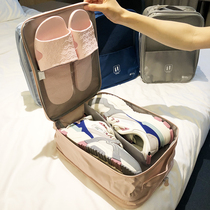 Double-layer shoe bag travel portable shoe storage bag large capacity moisture-proof sports shoes finishing bag for business trip dustproof artifact