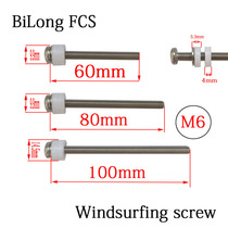 Windsurfing tail fin M6x80MM-100mm screw 316 stainless steel single-hole double hole mounting screw