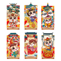 2022 Tiger Year Zodiac Red Packet Thickened New Year Cartoon Creative three-dimensional Alien pressed twentyear money bag Lili is a seal printed