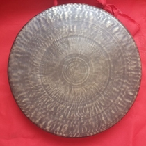 30 cm bronze high side gong edge high 4 cm diameter 30 cm handmade flat-bottomed gong weighing about 3 catties