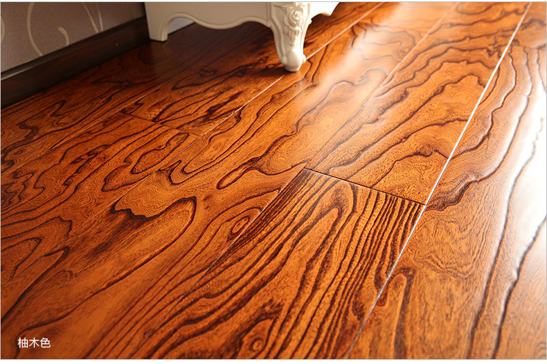 欧肯地板 多层实木复合木地板15mm地热榆木浮雕复古地板家用实木