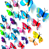 3D Stereopsis Butterfly Decoration Wall Sticking Cute Fridge Sticker Bedroom Living Room Children Room TV Wall Background Post Magnetic Sticker
