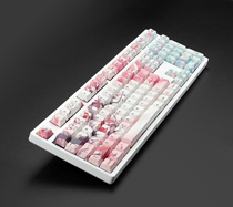 Sakura falling cherry blossom PBT five-sided sublimation standard 108 key cap mechanical keyboard dedicated