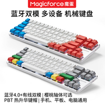 Magic Egg Wireless Bluetooth 68 Key Mini Mechanical Keyboard Backlight Portable cherry cherry Silver Shaft Mute Red Shaft