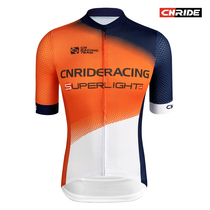 CR summer mens and womens new short sleeve cycling clothes Blue Orange white gradient color Road mountain bike quick dry top