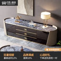 Italian light luxury TV cabinet High-end rock board TV cabinet Living room combination Light luxury post-modern storage floor TV cabinet