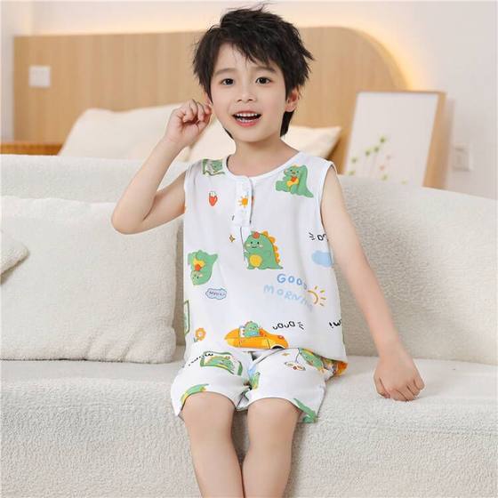 Children's cotton vest boys and girls baby cotton summer medium and large children thin sleeveless shorts artificial cotton set
Children's cotton vest boys and girls baby cotton summer medium and large children thin sleeveless shorts artificial cotton set