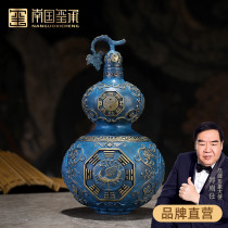 Pure copper gourd ornaments new Chinese home decorations porch living room ornaments gossip Fu Lu safe and happy