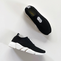 Foreign trade clearance tail goods summer one-legged flying weaving breathable lazy shoes lightweight shock absorption low-top foot cover casual mens shoes