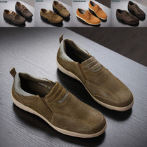 Big coffee home miscellaneous off-code clearance mens leather shoes outdoor casual leather shoes pure leather leather shoes tooling shoes mens shoes