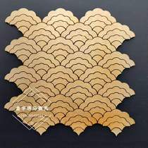 Chinese style auspicious cloud wall stickers metal mosaic aluminum-plastic self-adhesive brick high-end decoration background wall bathroom restaurant Tea House