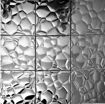 Stainless steel water corrugated high-end decoration mosaic water cube metal tile high-grade decoration material background wall KT