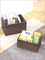 Solid wood wooden box desktop combination storage box miscellaneous storage box cosmetics storage basket dormitory key home