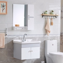 European-style bathroom cabinet combination Wash basin Wash basin cabinet Basin Wash basin basin Bathroom small household wall cabinet Mirror cabinet