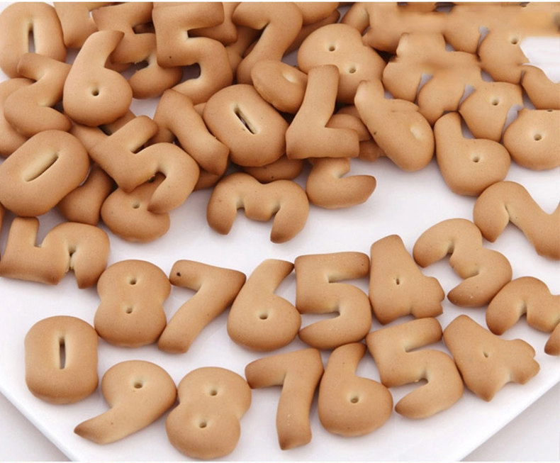 aji数字形饼干卡通牛奶味早餐代餐趣味零食好吃的儿童饼干批发3罐_7折