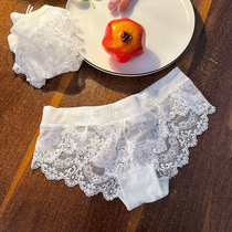 Summer low waist sexy ladies underwear ultra-thin lace solid color no trace breathable comfortable female breifs