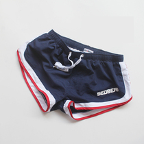 seobean sexy low waist sports shorts quick-drying loose summer track and field training men running fitness three-point pants