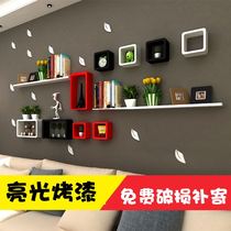 Wall shelf bookshelf living room wall non-hole simple decoration compartment Wall Wall Wall Flower rack