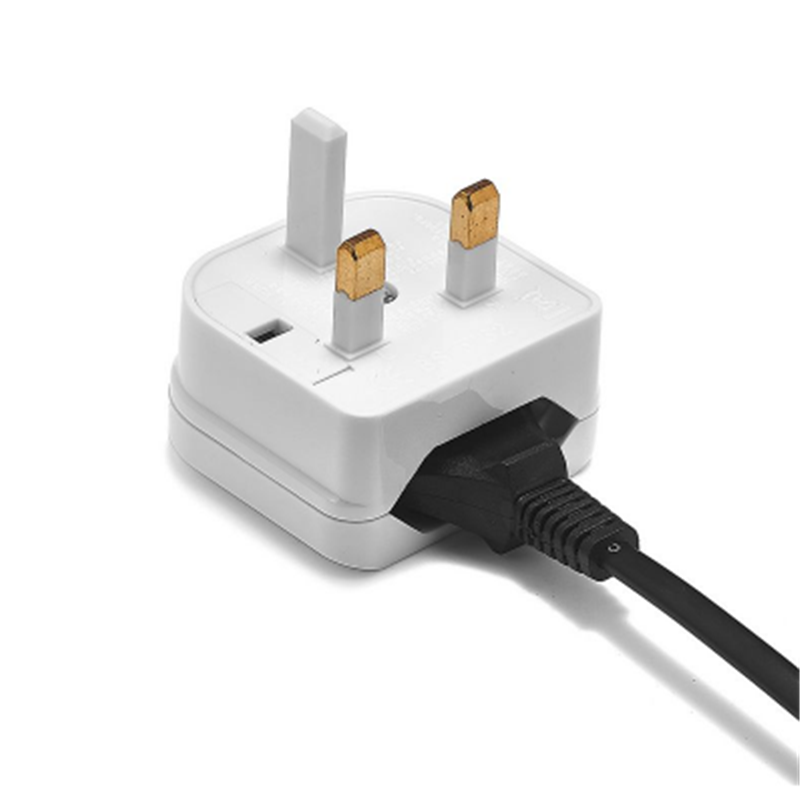 5732欧规转英式插头港版电源转换器手机两圆脚充电转香港插带保险_不
