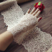 Skin tone thickened and widened Exquisite stretch non-hook silk openwork Lace skirt hem chest-wrapped accessories