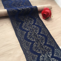 22 cm wide deep blue exquisite stretch embroidery Lace skirt bandeau accessories 8 8 yuan a meter
