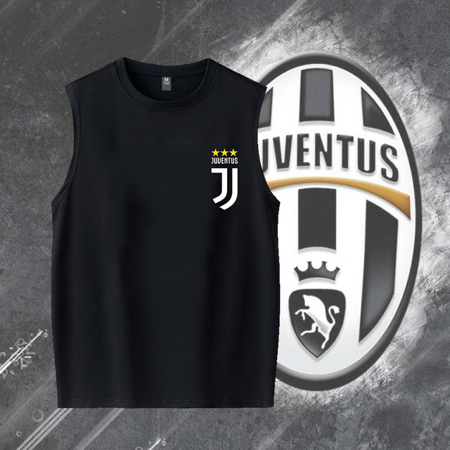 Cotton C Ronaldo Juventus Serie A football training sleeveless T-shirt men loose breathable vest Cotton C Ronaldo Juventus Serie A football training sleeveless T-shirt men loose breathable vest