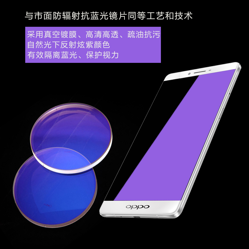 尼绅 oppo r7 Plus钢化膜抗蓝光OPPOR7S玻璃膜r7plus手机贴膜R7SM产品展示图3