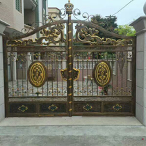 Iron Art Gate Accessories Doors Floral Stamping Parts Punching Door Top Flower Leaves Villa Doors Iron Flowers Patio Door Accessories