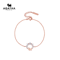 AGATHA 925 silver rose design elegant jewelry Simple sweet fashion temperament bracelet womens new trend