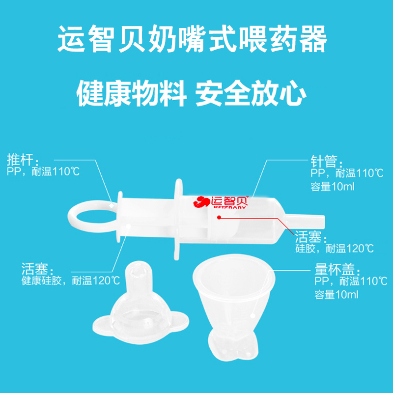 婴儿喂药器硅胶奶嘴式新生儿童喂水带刻度针筒量杯宝宝吃药防呛产品展示图1